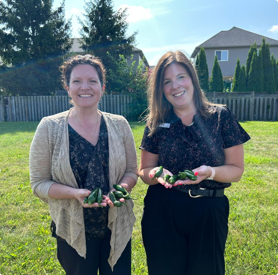 Meridian employees. Virgil branch community gardens. 