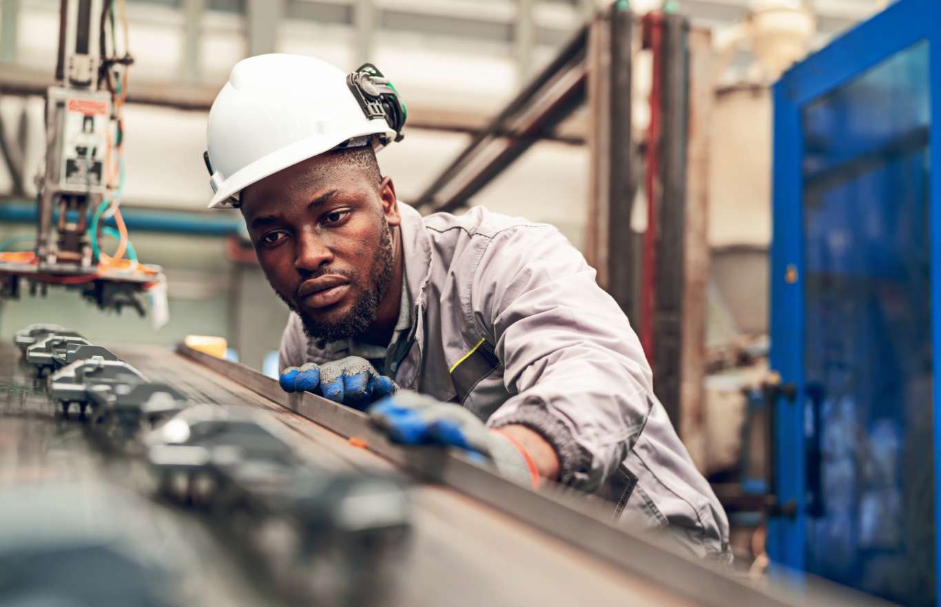 Man at work in a manufacturing plant